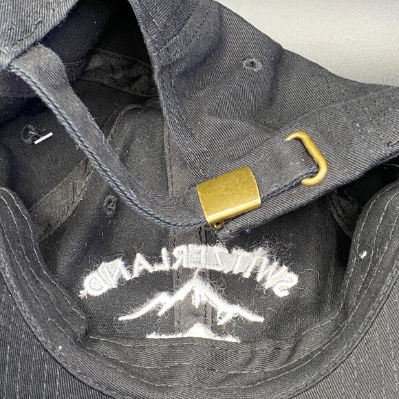 Ethos Switzerland Adjustable Cap Hat Black OS Tourist Souvenir Hat NWT - Picture 12 of 12